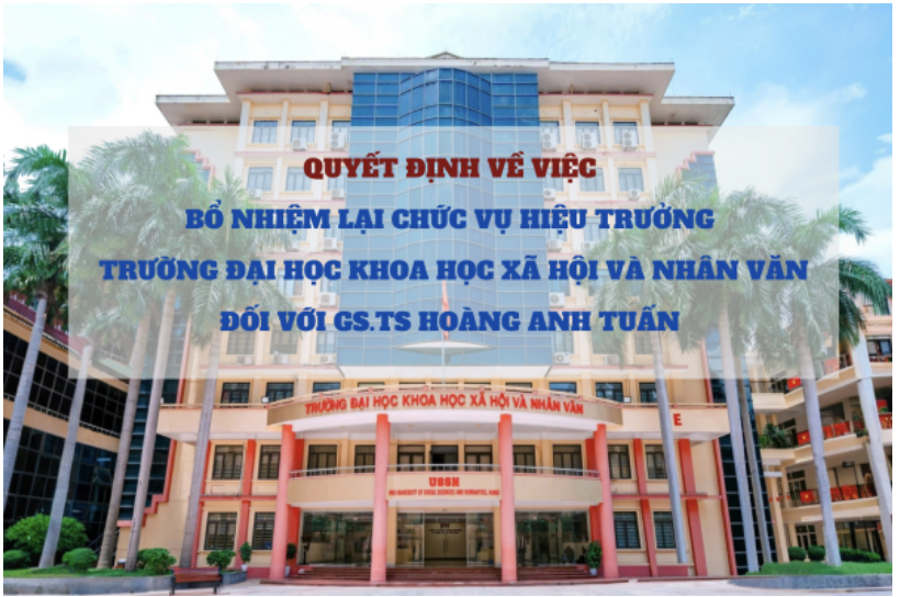 Quyết định về việc Bổ nhiệm lại GS.TS Hoàng Anh Tuấn giữ chức vụ Hiệu trưởng Trường Đại học Khoa học Xã hội và Nhân văn
